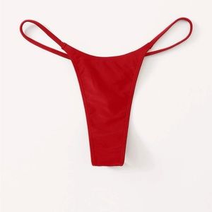 Shein Red Thong Bikini Bottoms / Small